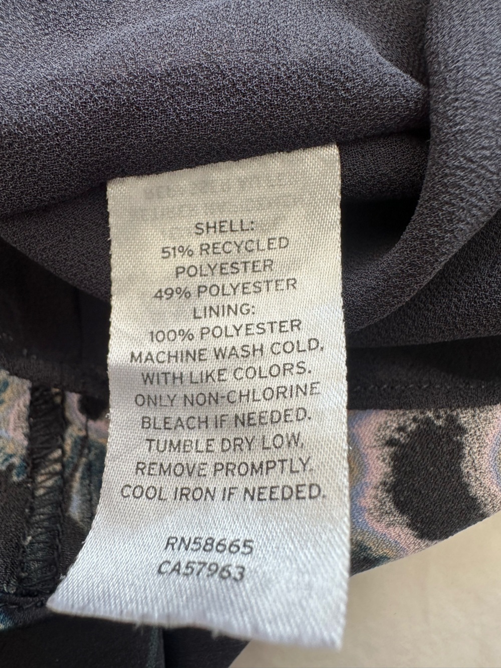 Nordstrom top with lavender print on black size medium - Picture 14 of 15